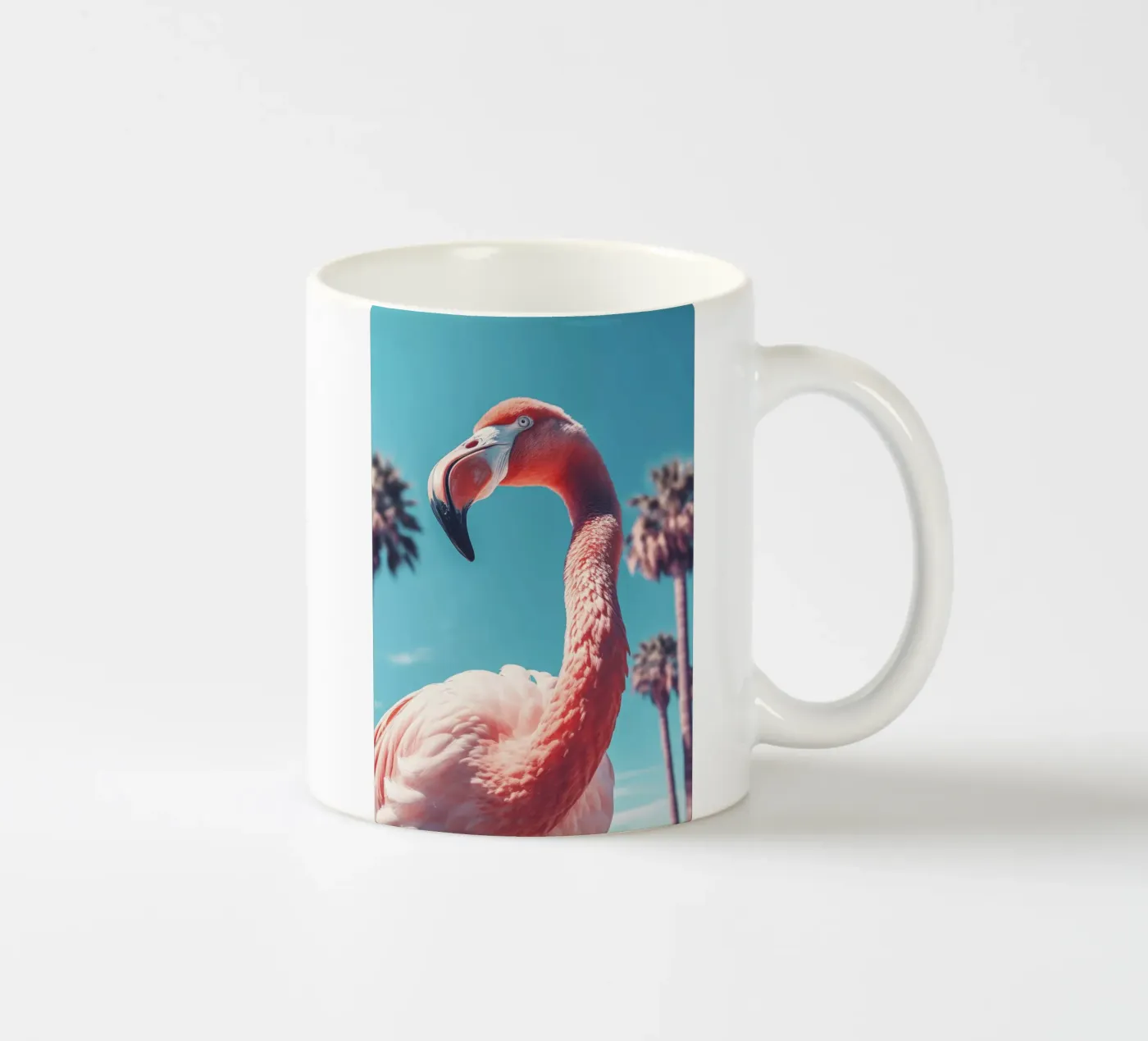Flamingo ceramic mug by treechild