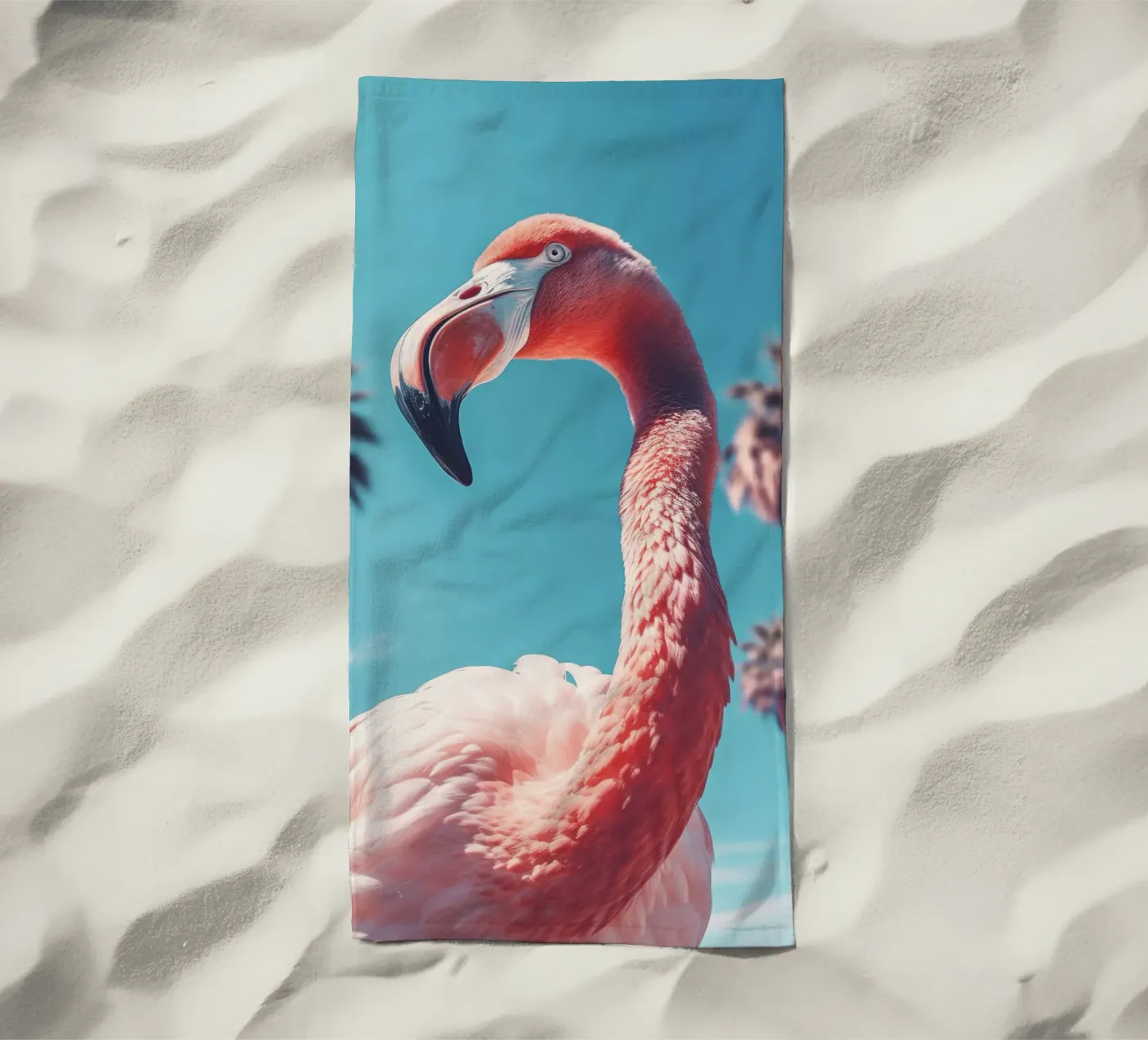 Flamingo beach towel by treechild