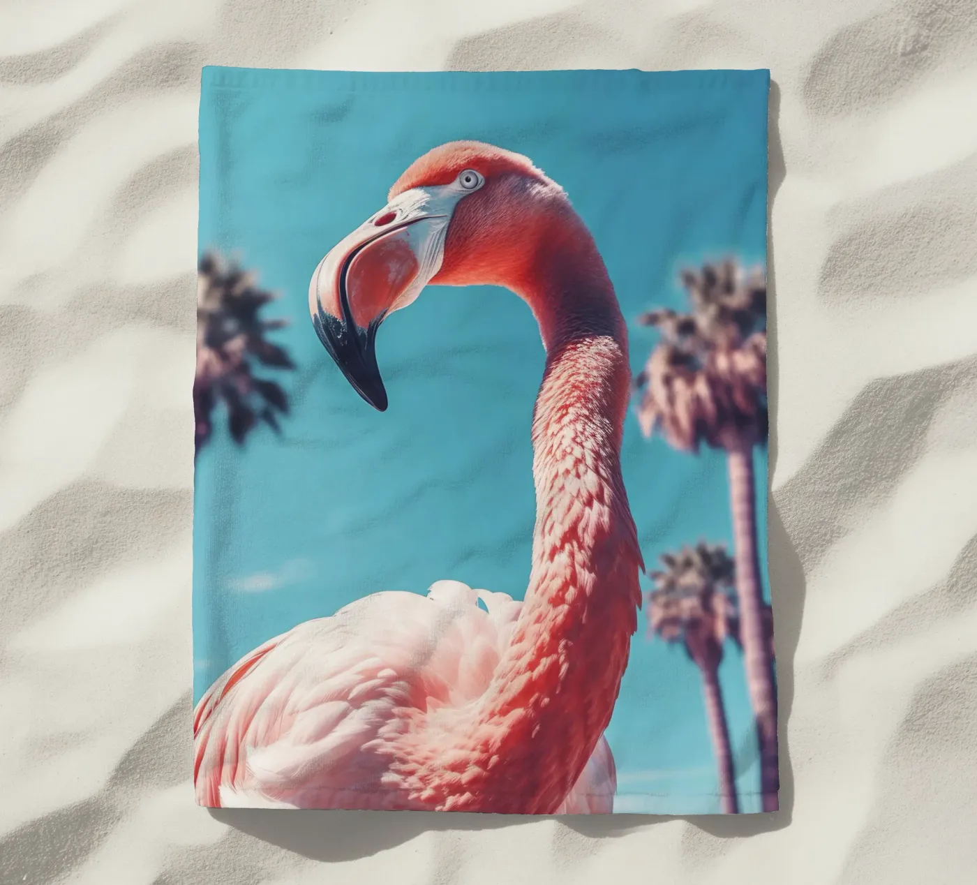 Flamingo beach towel by treechild