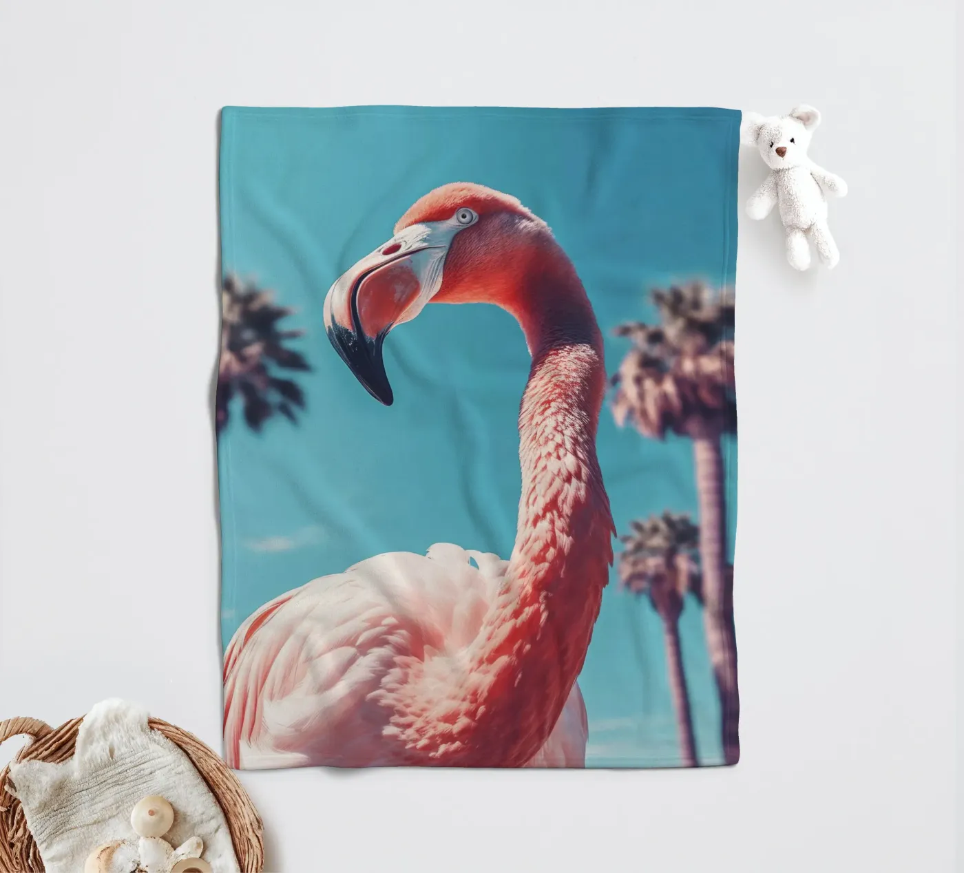 Flamingo Fleecedecke von treechild