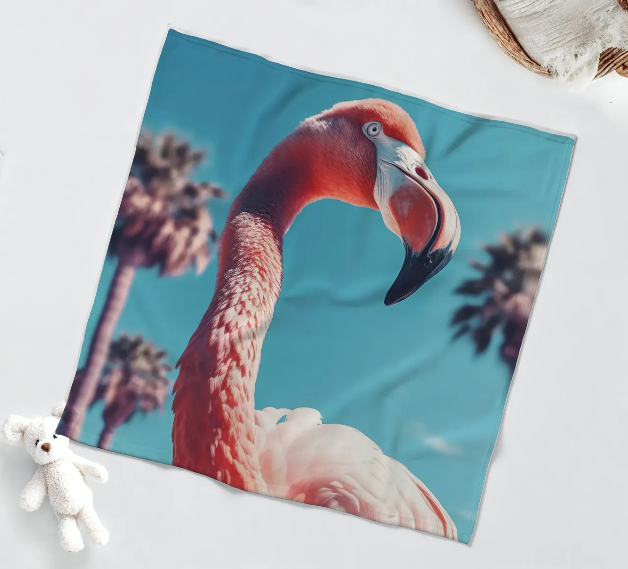 Flamingo Fleecedecke von treechild