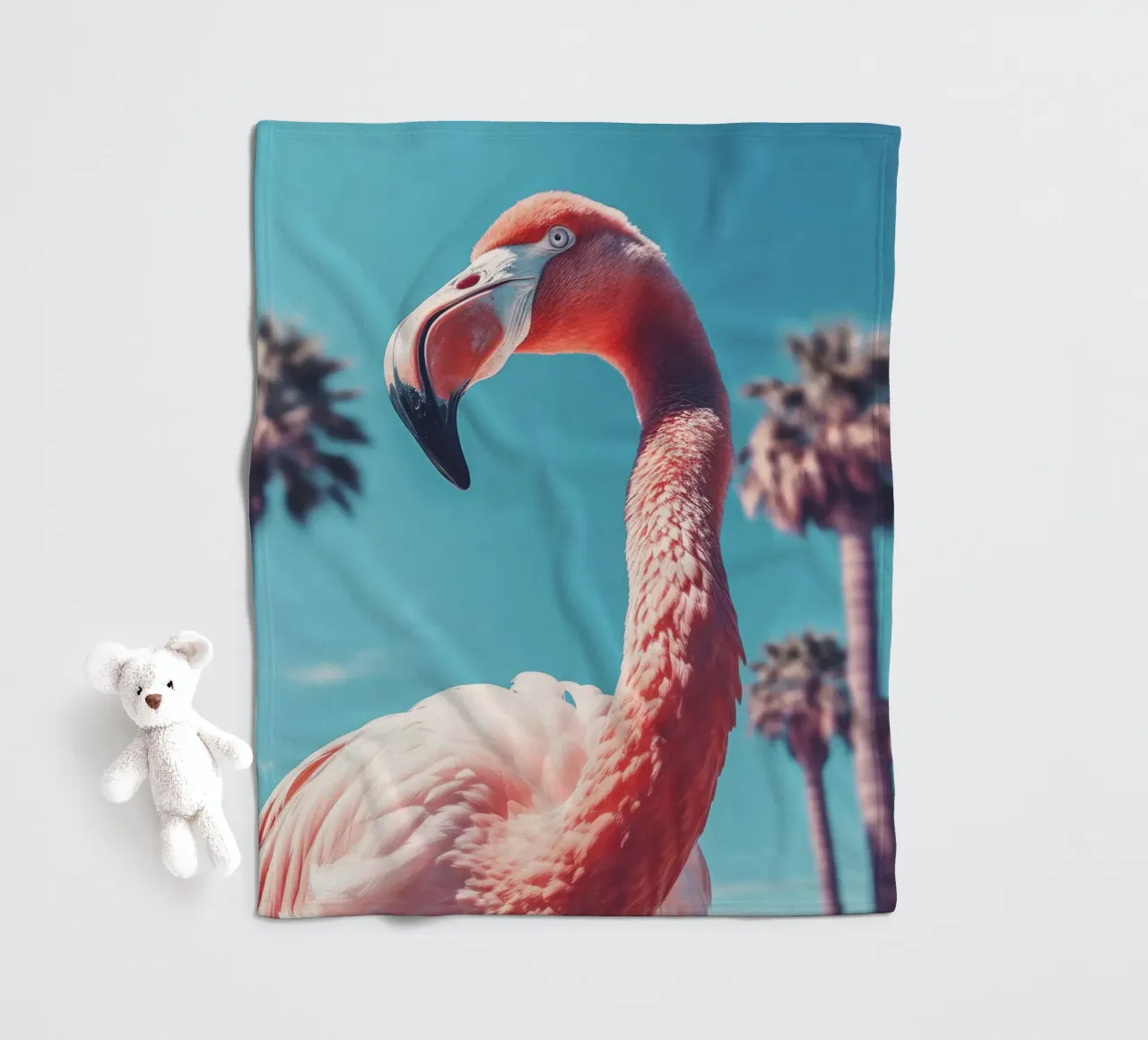 Flamingo Fleecedecke von treechild