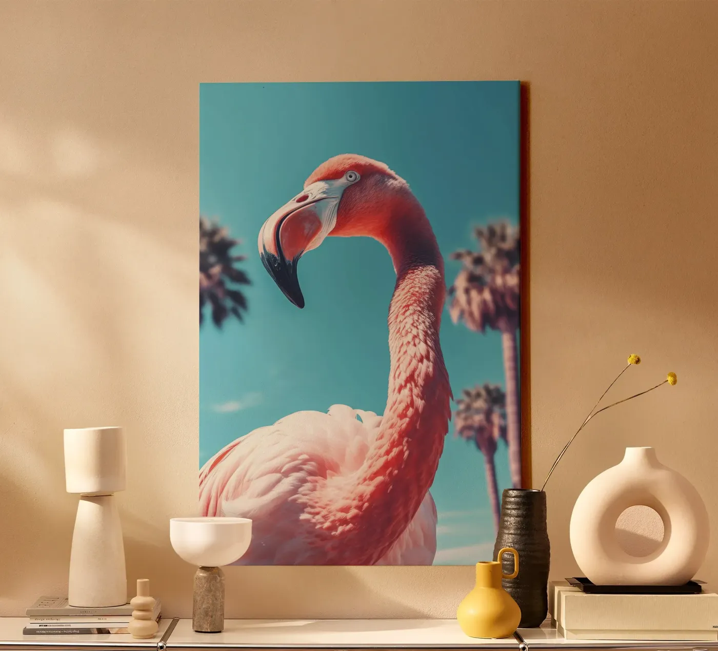 Flamingo canvas van treechild