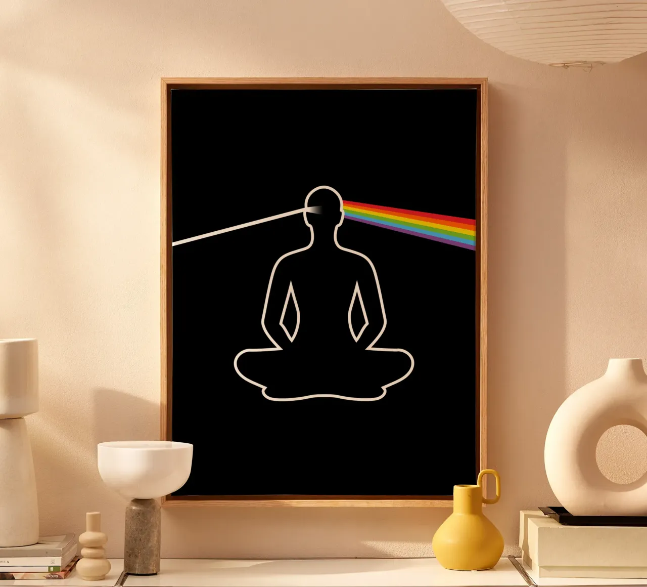 Dark Side of The Mind canvas with Floater frame by Mariel Toigo