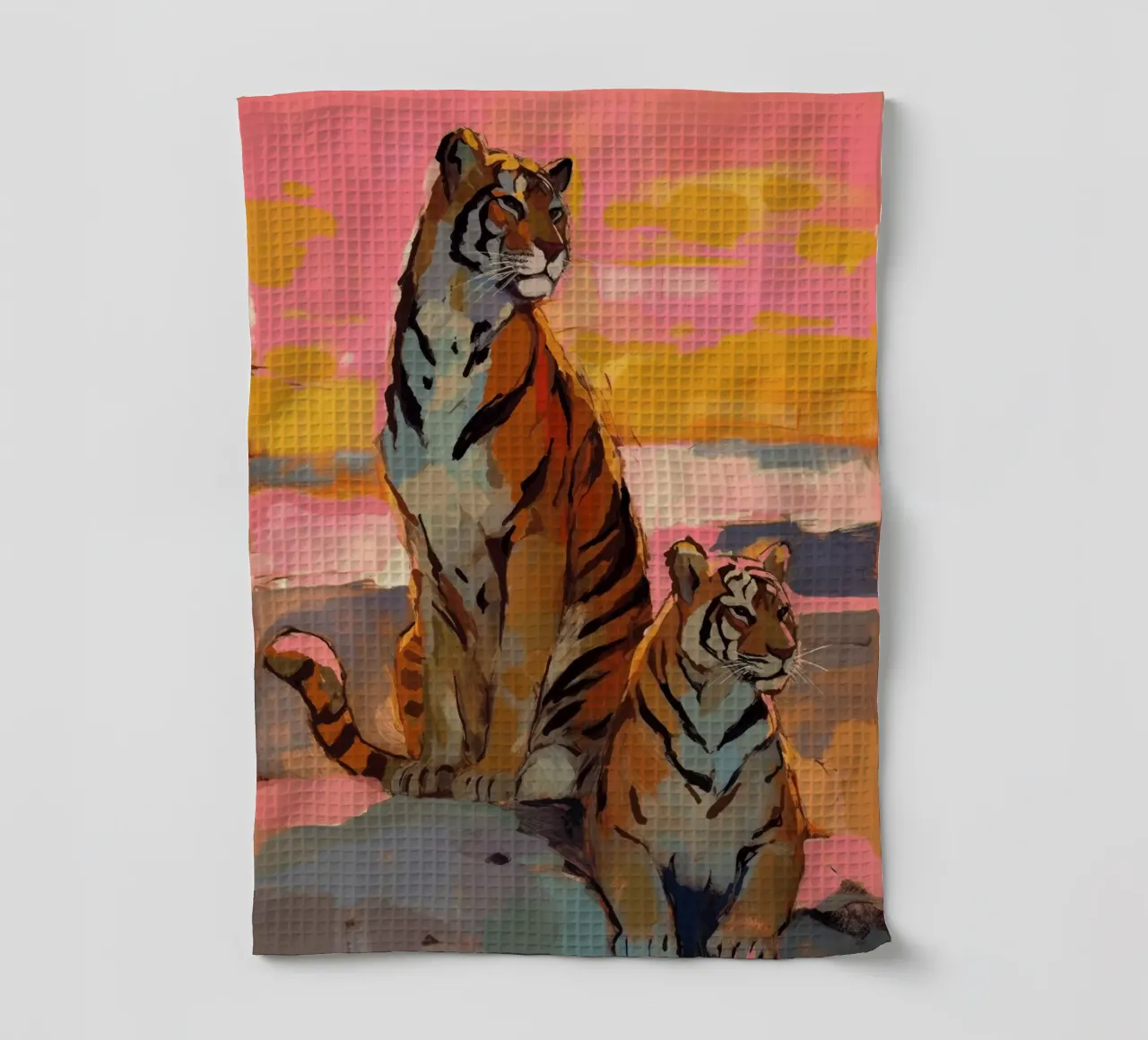 Tigers At Sunset canovaccio da cucina da treechild