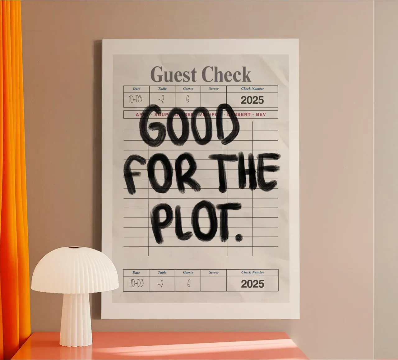 Good for the Plot Poster, Funny Life Quote Art lienzo con Marco flotante de vintagepod