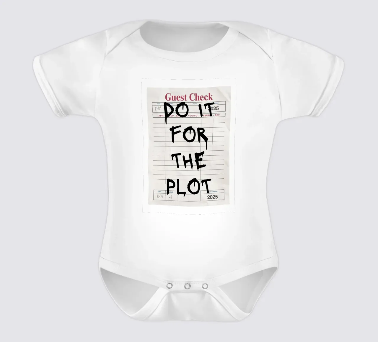 Do It For The Plot - Motivationszitat-Poster Kurzarm Babybody von vintagepod