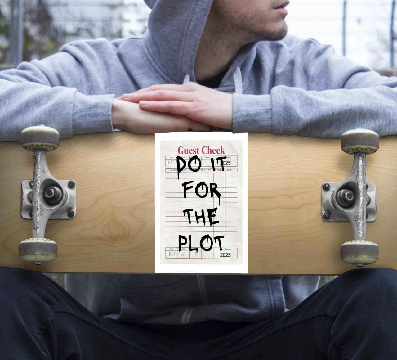 Do It For The Plot - Motivationszitat-Poster Sticker von vintagepod