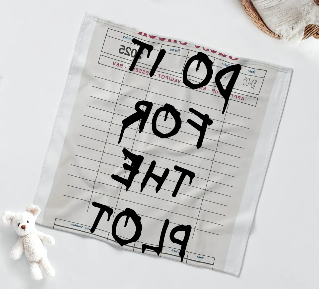 Do It For The Plot - Motivationszitat-Poster Fleecedecke von vintagepod