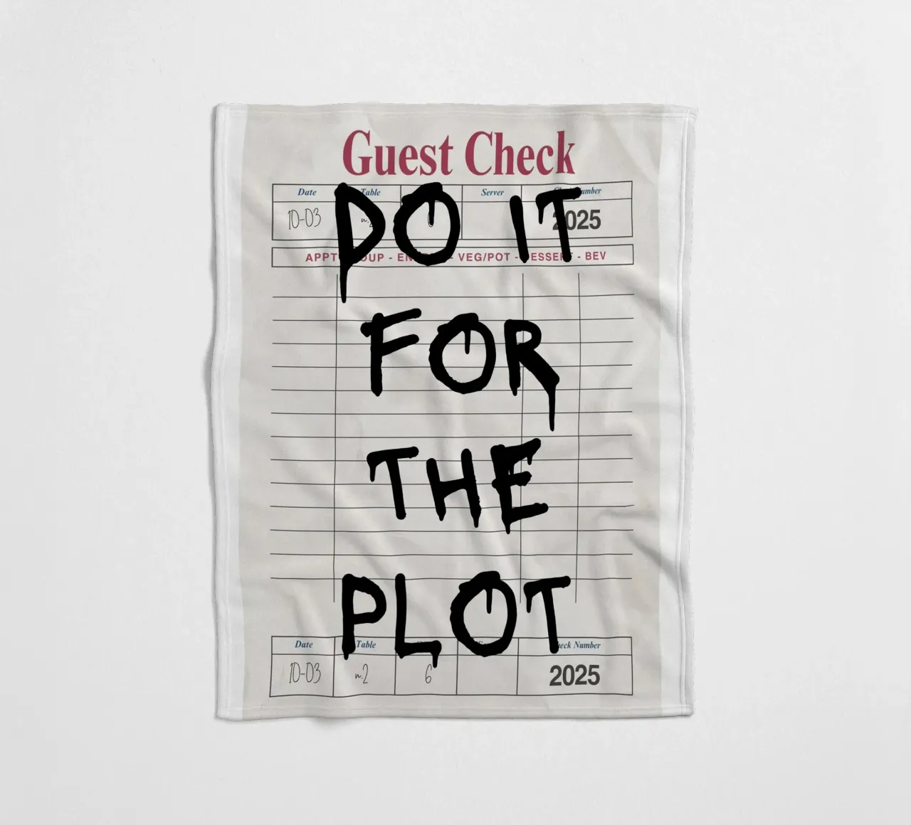 Do It For The Plot - Motivationszitat-Poster Fleecedecke von vintagepod