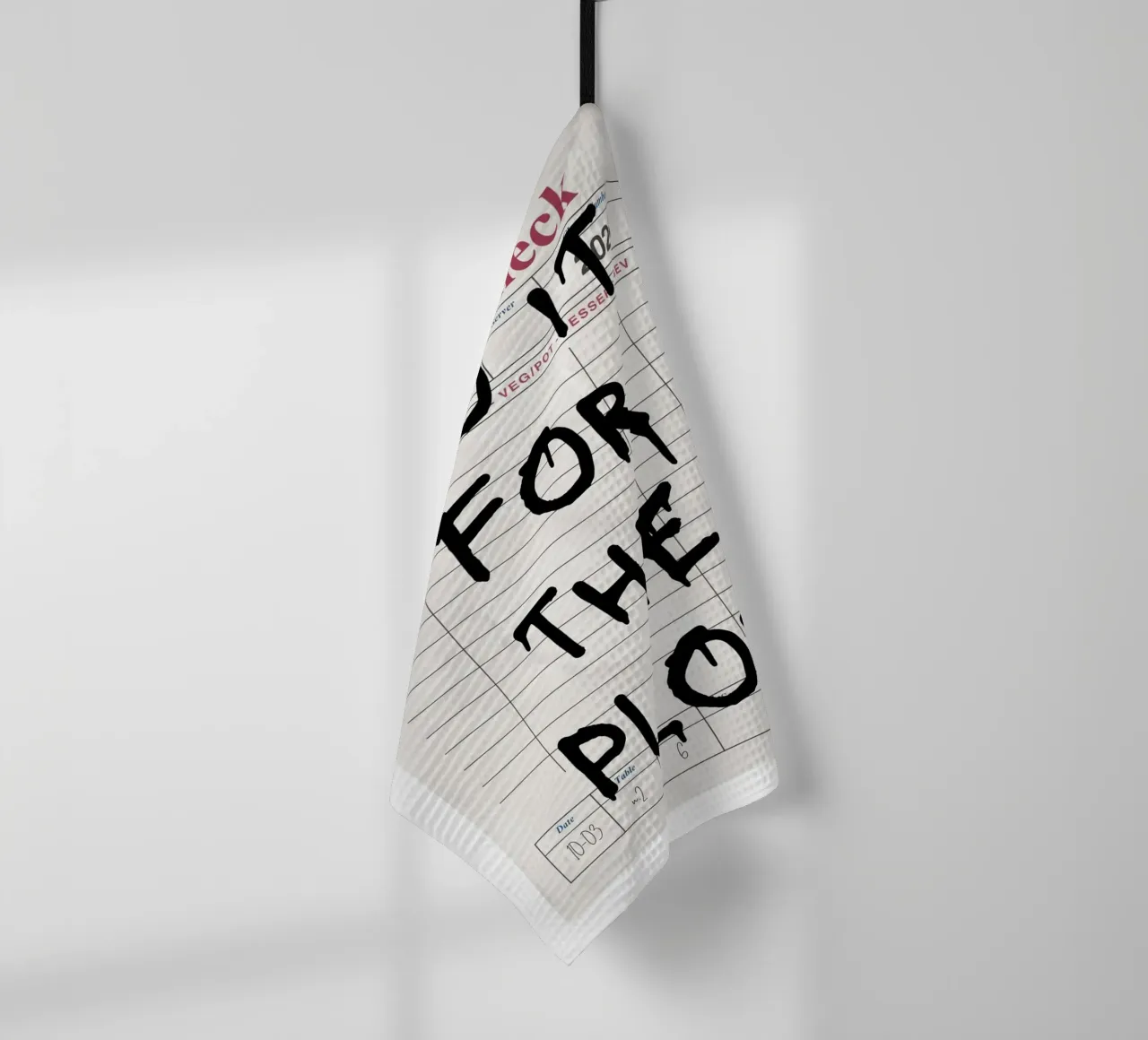 Do It For The Plot - Motivationszitat-Poster Geschirrtuch von vintagepod