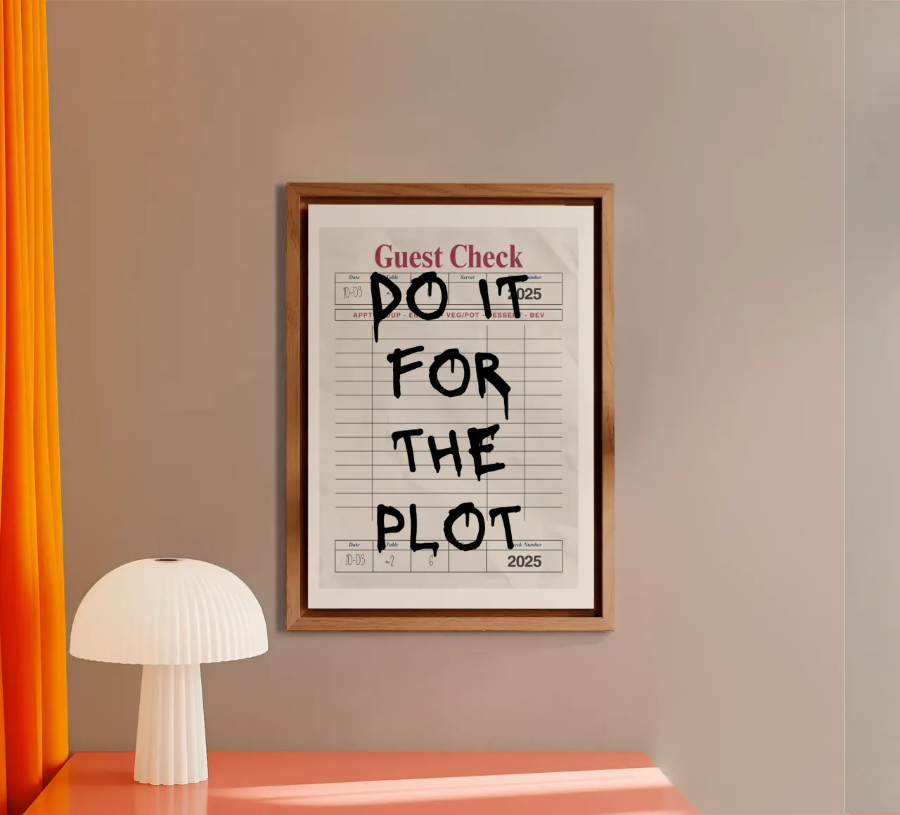 Do It For The Plot - Motivationszitat-Poster Alu-Dibond von vintagepod