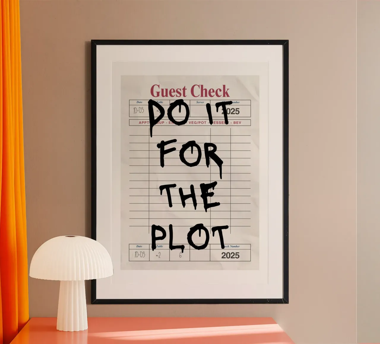 Do It For The Plot - Motivationszitat-Poster Poster mit Holzrahmen von vintagepod