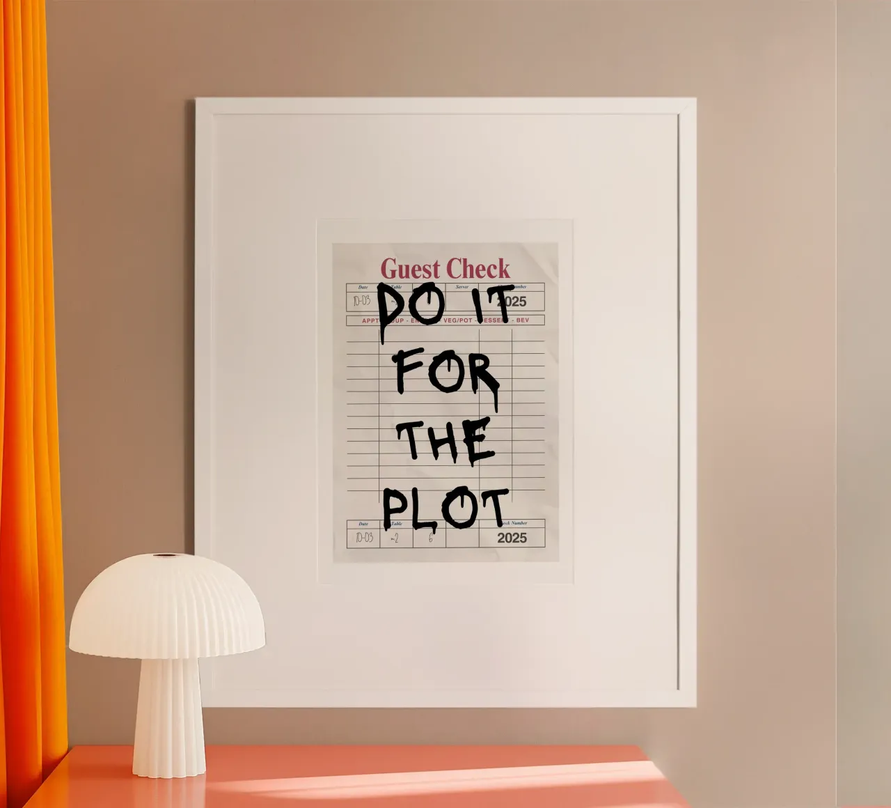 Do It For The Plot - Motivationszitat-Poster Poster mit Holzrahmen von vintagepod