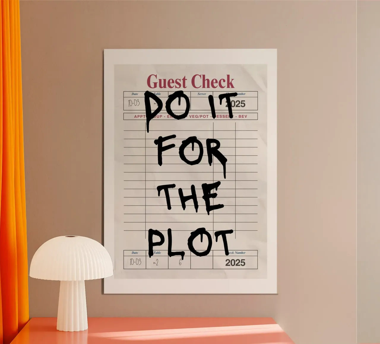 Do It For The Plot - Motivationszitat-Poster Poster mit Holzrahmen von vintagepod