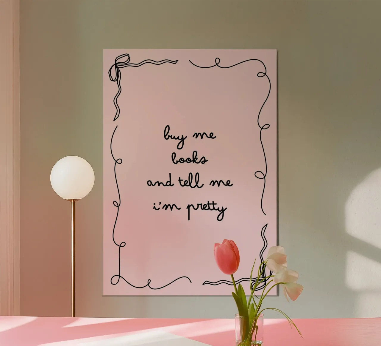 Comprami dei libri e dimmi che sono bella - Poster estetico rosa poster da vintagepod