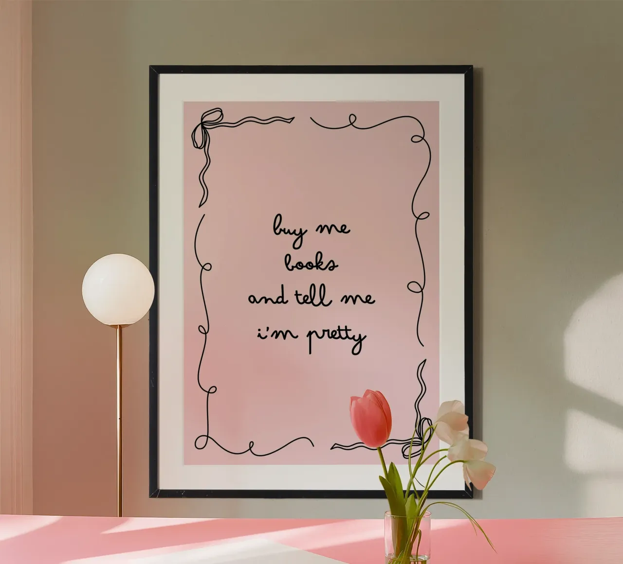 Comprami dei libri e dimmi che sono bella - Poster estetico rosa poster da vintagepod