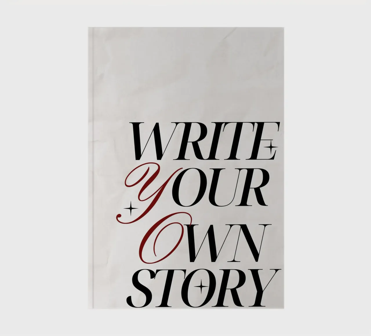 "Write Your Own Story" Elegant Motivational Poster notebook by vintagepod