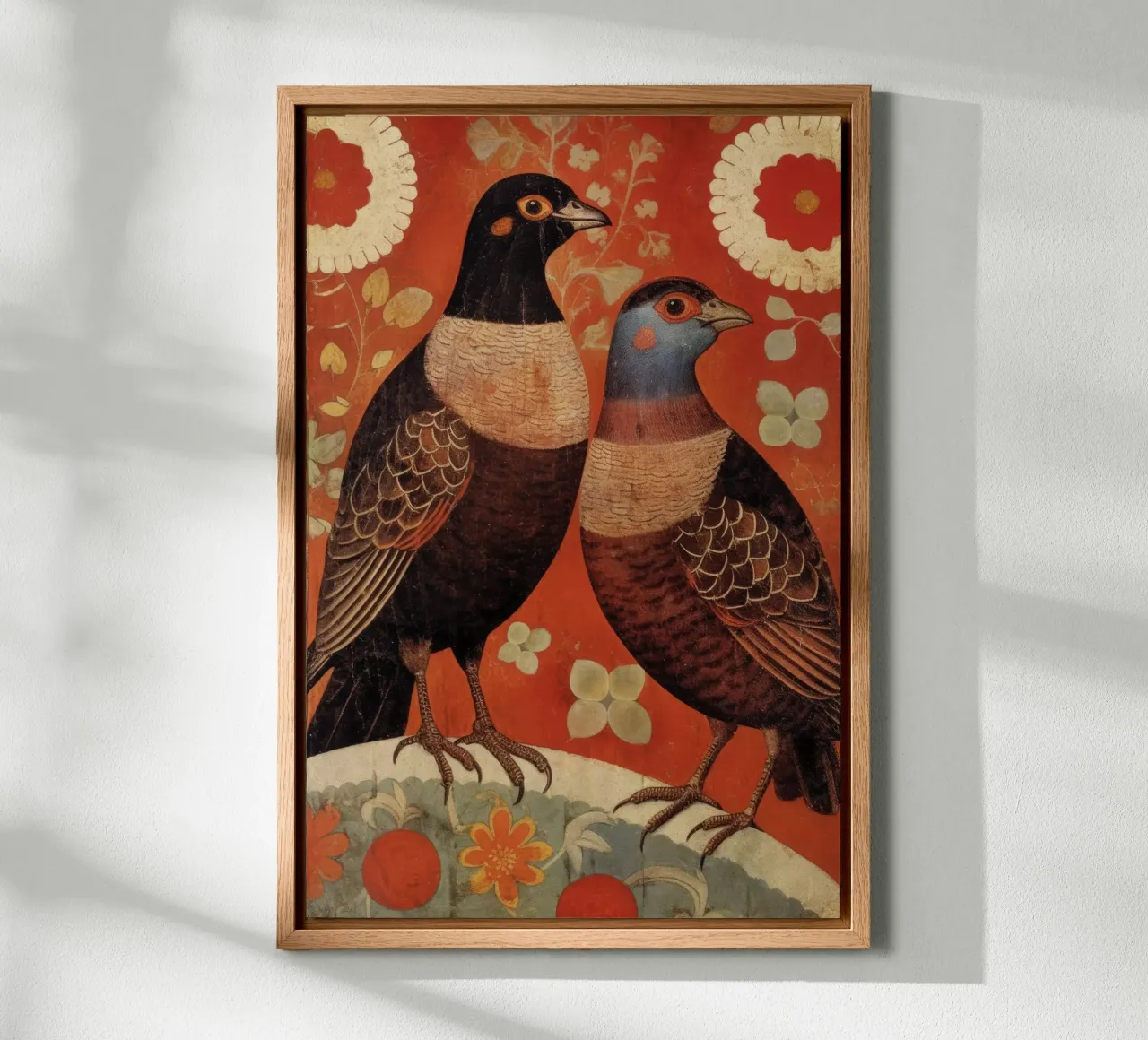 Nostalgic Birds tela con Cornice a cassetta da treechild