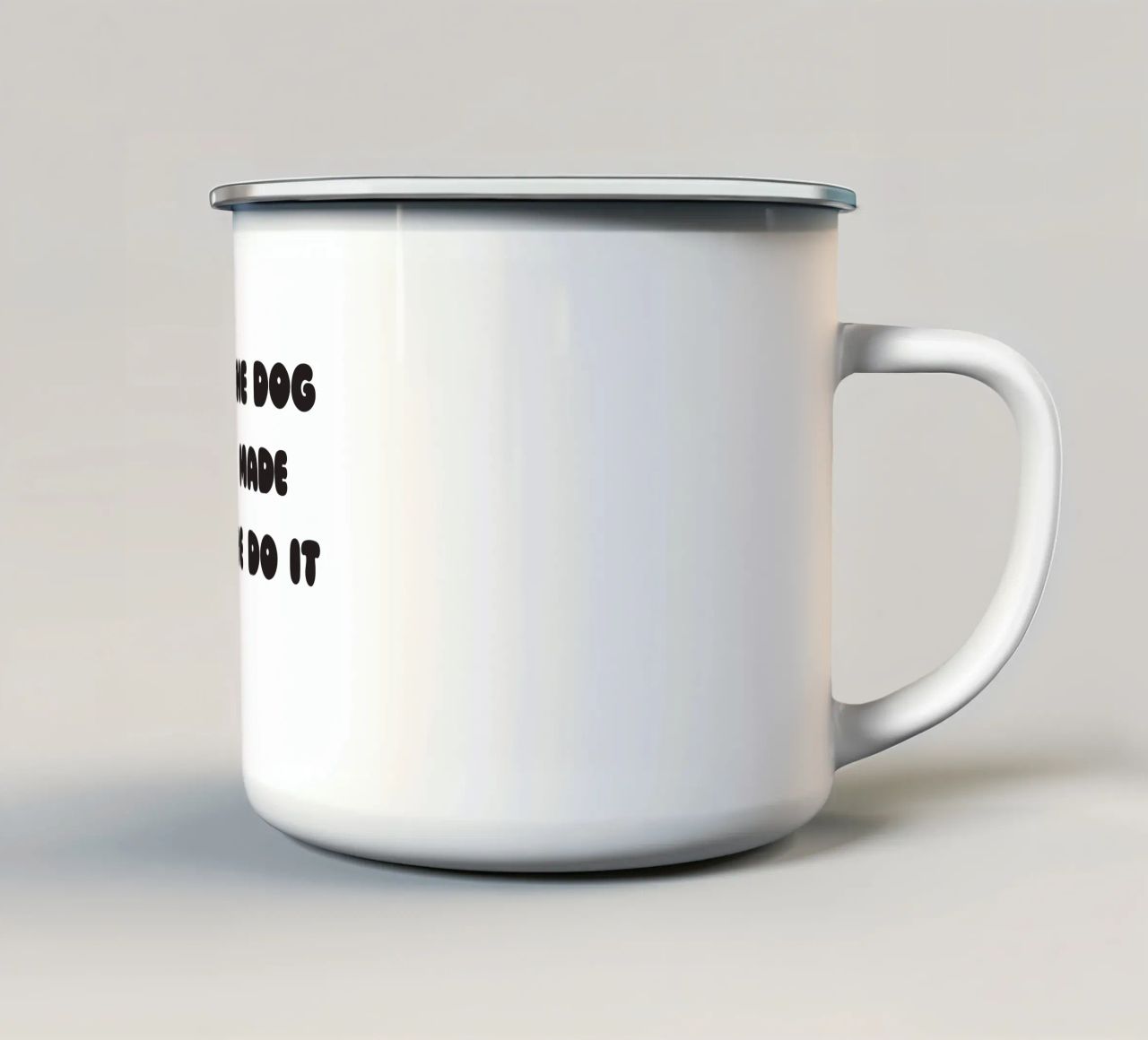 The dog made me do it tazza in smalto da Verplanungsagentur