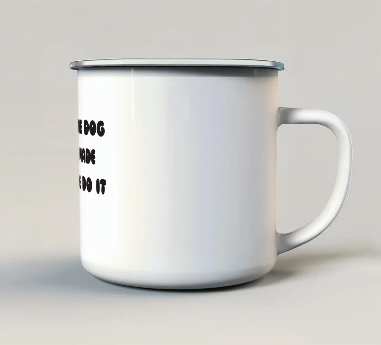 The dog made me do it tazza in smalto da Verplanungsagentur