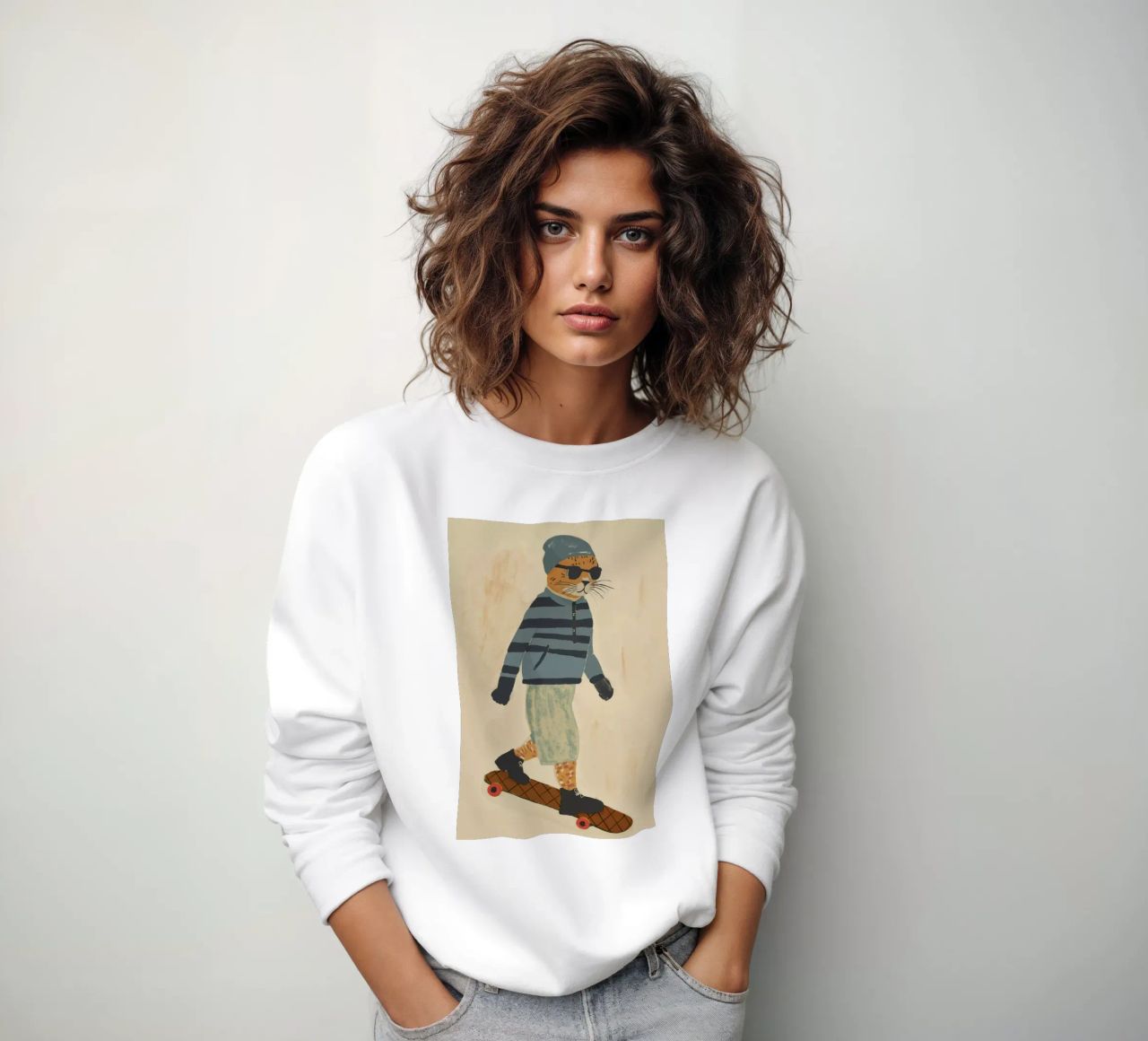 Skating Tiger sudadera de treechild