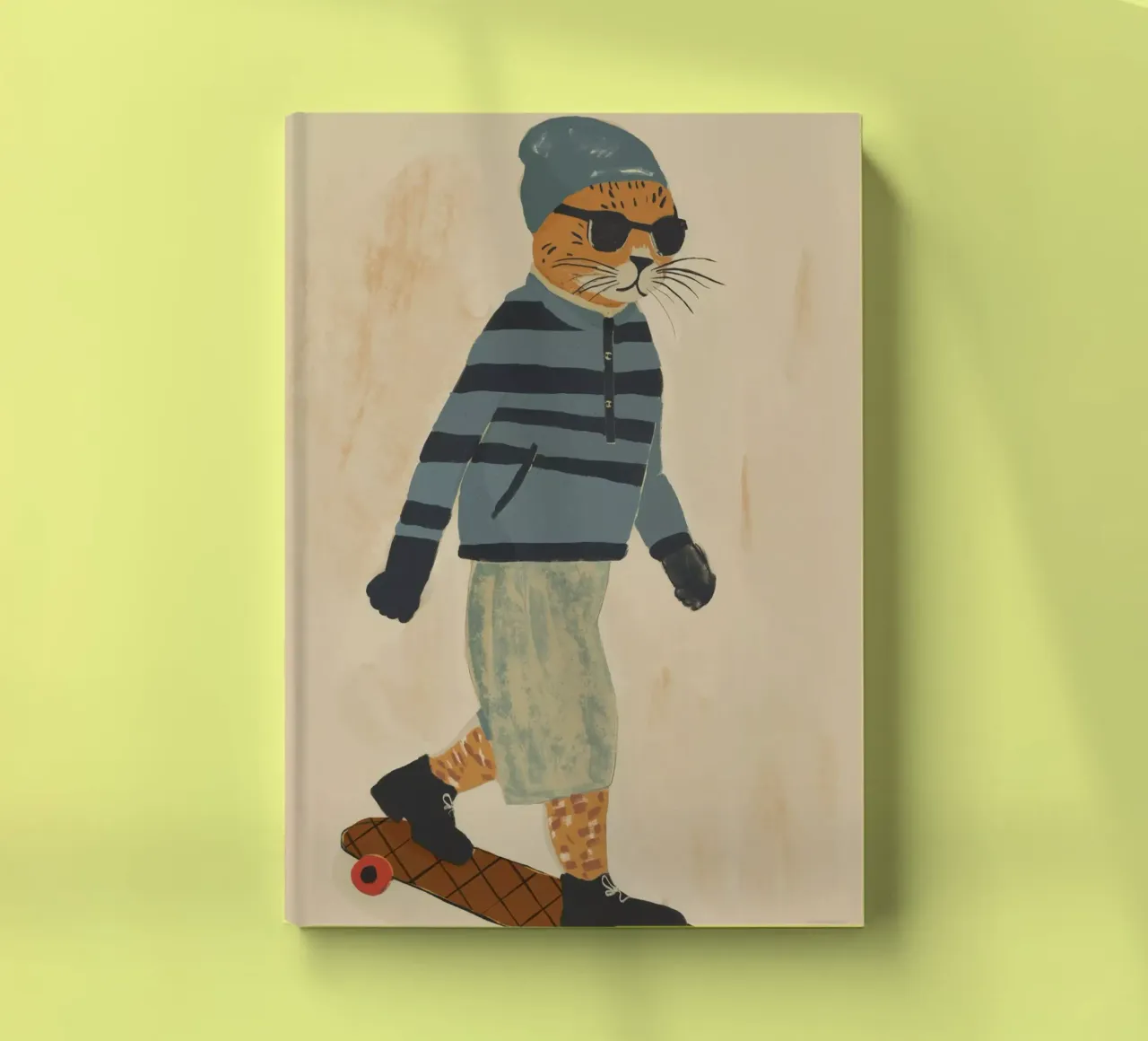 Skating Tiger notebook by treechild