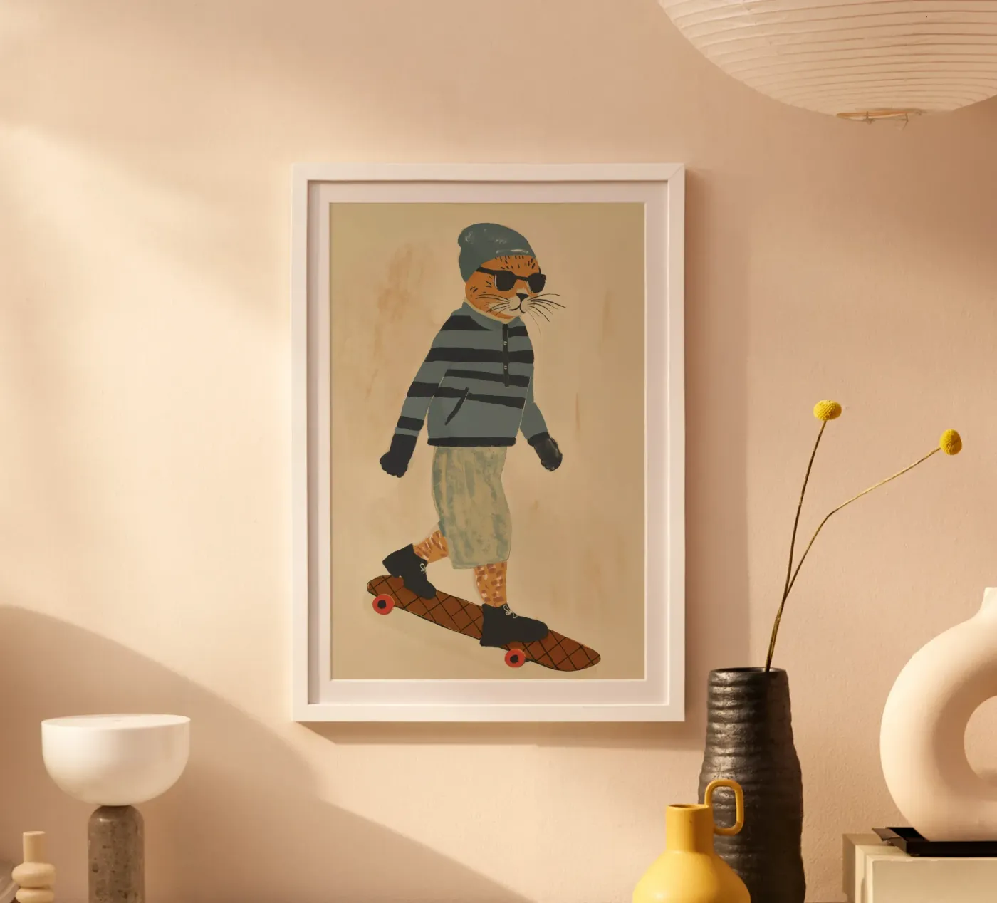 Skating Tiger poster by treechild