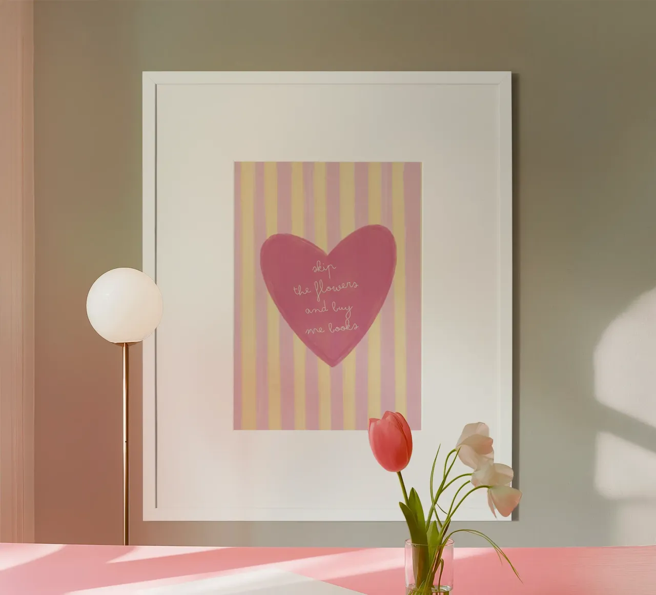 "Impresión artística "Sáltate las flores, cómprame libros poster de vintagepod
