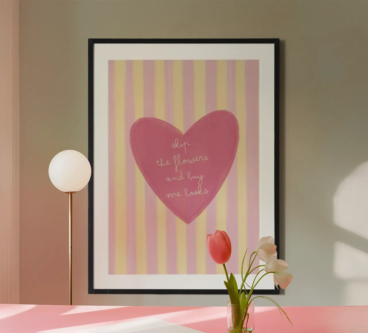 "Impresión artística "Sáltate las flores, cómprame libros poster de vintagepod