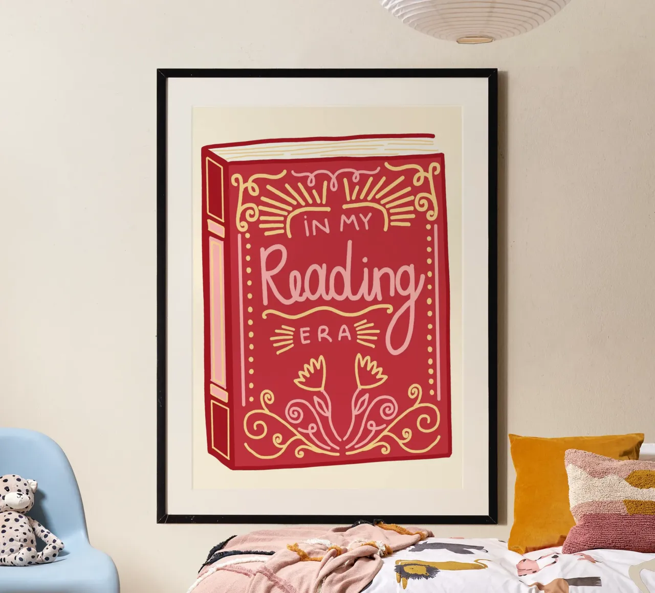 Impression d'art pour amoureux des livres "In My Reading Era" (Dans mon ère de lecture) poster de vintagepod