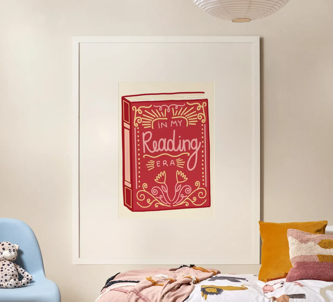 Impression d'art pour amoureux des livres "In My Reading Era" (Dans mon ère de lecture) poster de vintagepod