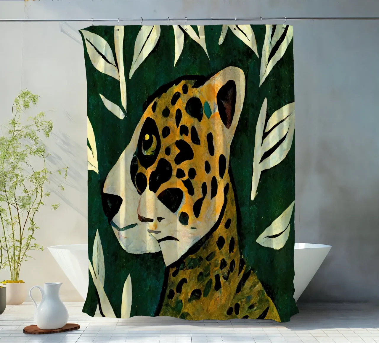 Tiger In Profile tenda da doccia da treechild