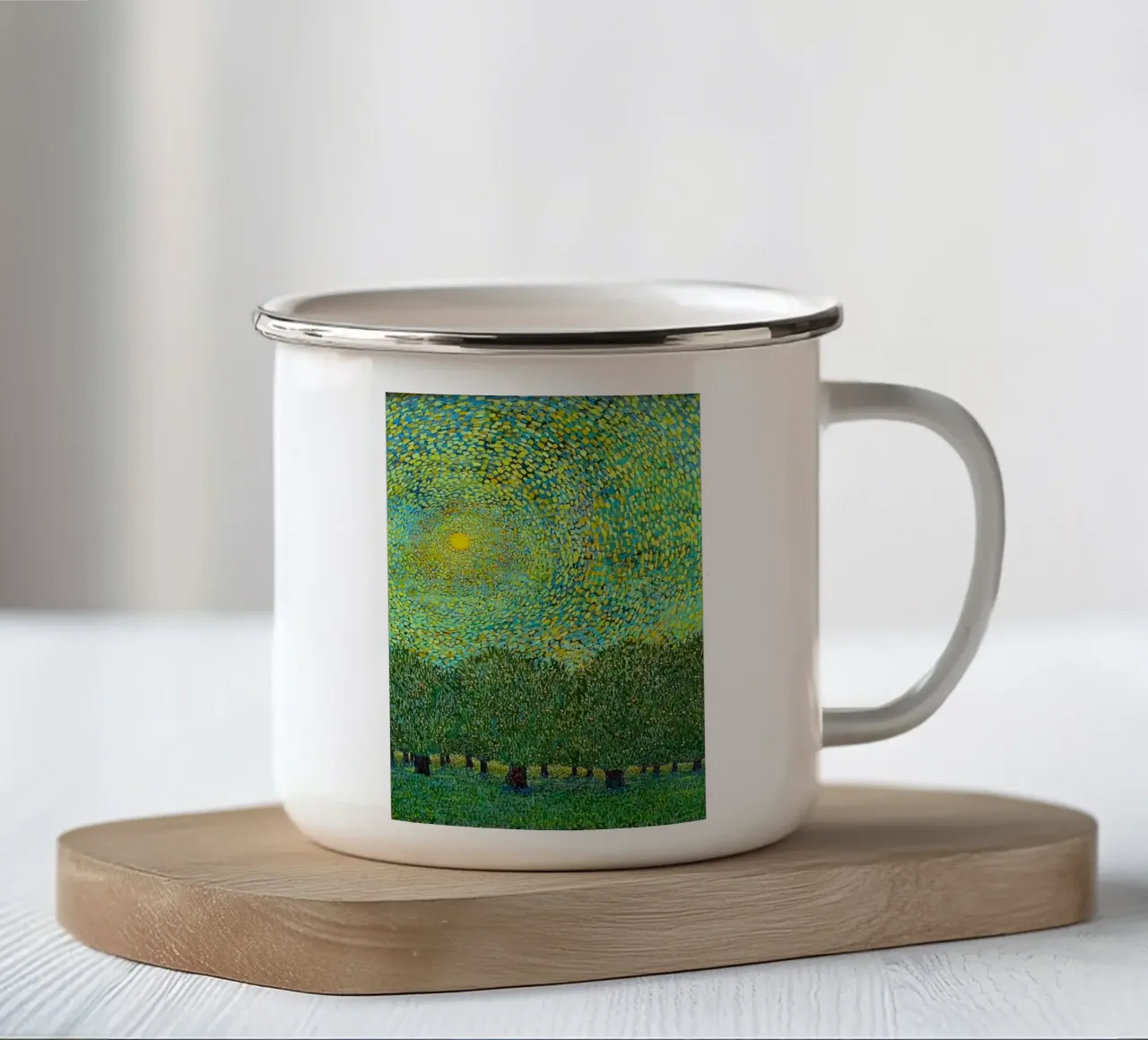 trees sunlight canopy tazza in smalto da Good days