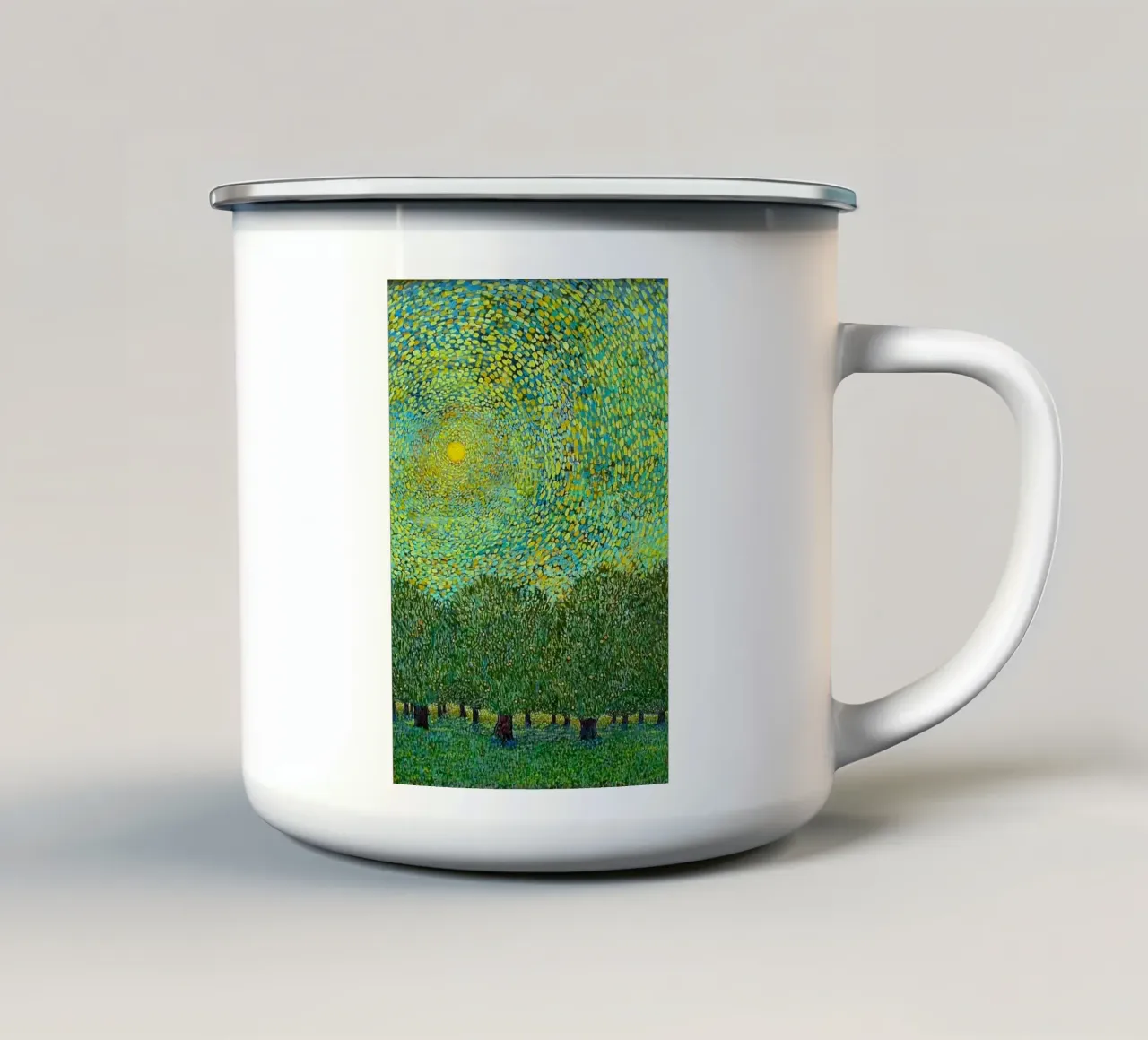 trees sunlight canopy tazza in smalto da Good days