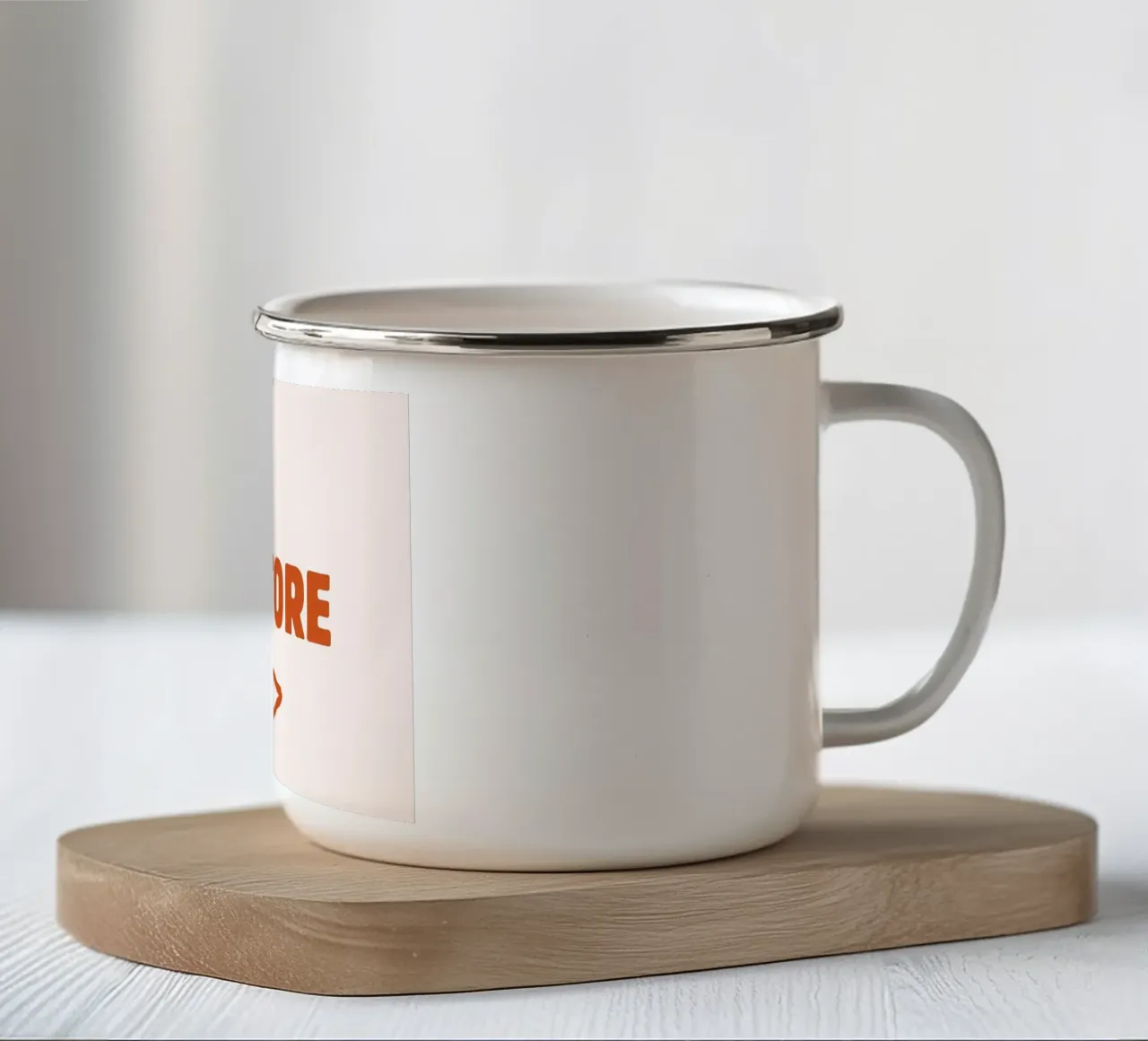 Cartello minimalista retrò "To The Book Store" (Alla libreria) tazza in smalto da vintagepod