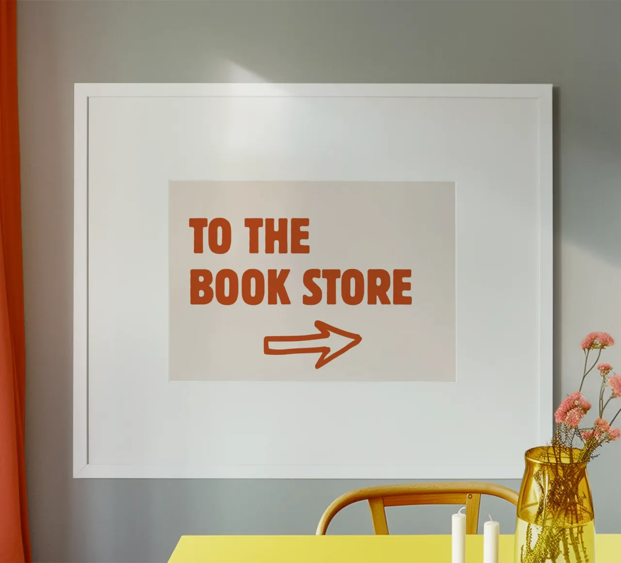 Cartello minimalista retrò "To The Book Store" (Alla libreria) poster da vintagepod