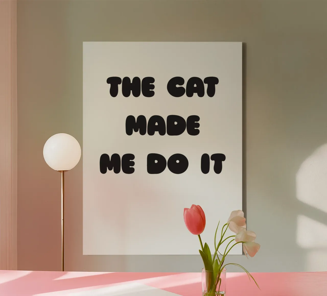 The cat made me do it tela con Cornice a cassetta da Verplanungsagentur