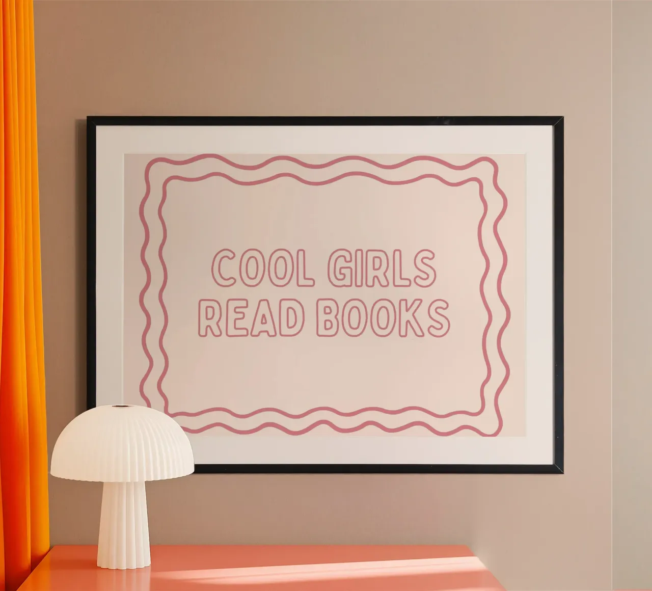"Poster con citazione trendy "Le ragazze fighe leggono i libri poster da vintagepod