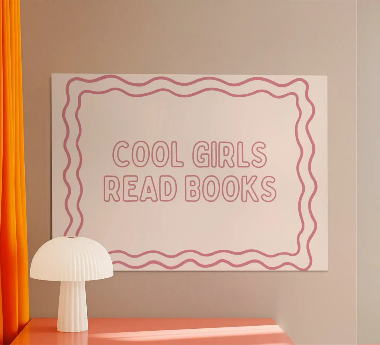 "Poster con citazione trendy "Le ragazze fighe leggono i libri poster da vintagepod