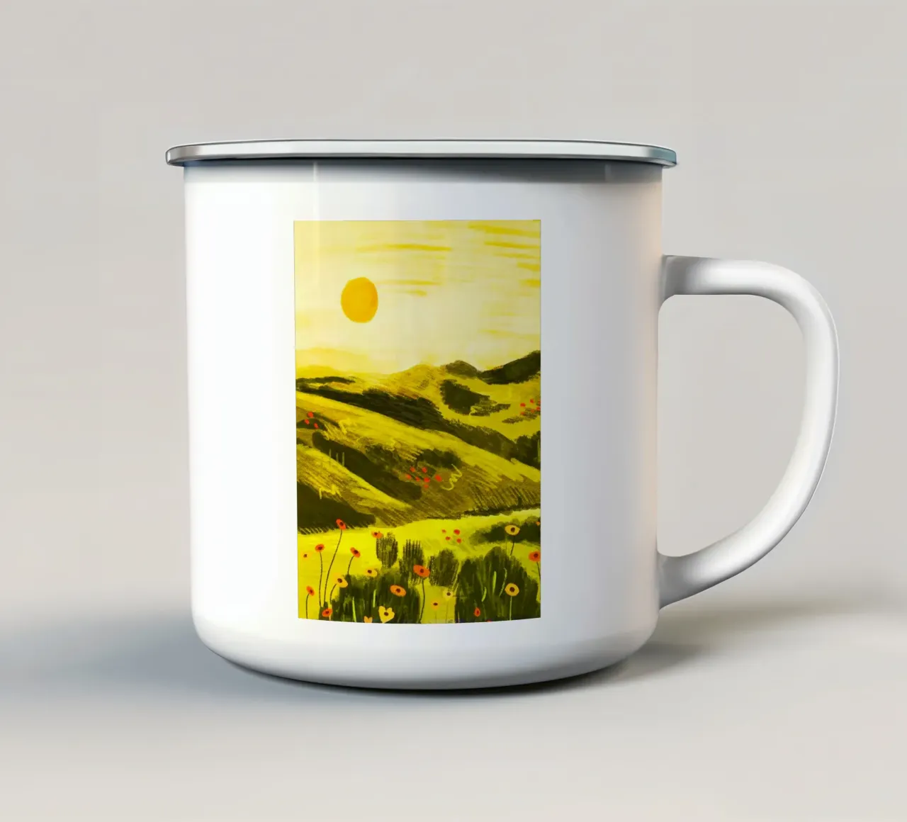 field vegetation sunlight tazza in smalto da Good days