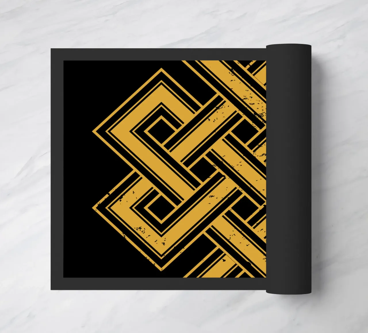 Endless knot doormat by Mariel Toigo
