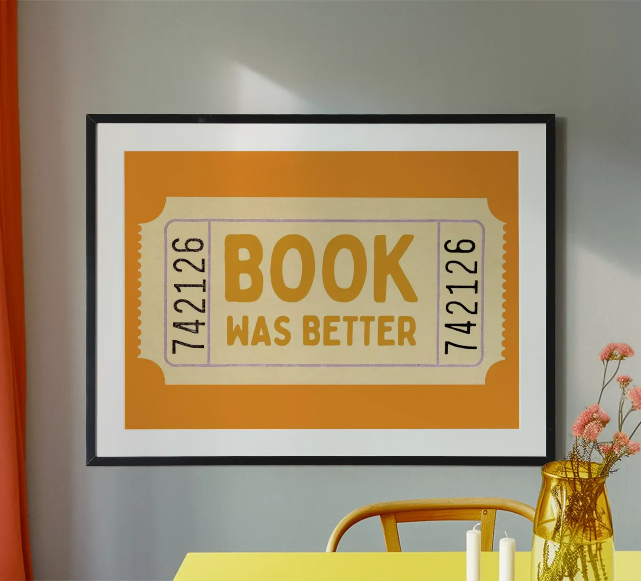 "Poster retro del biglietto "Book Was Better poster da vintagepod