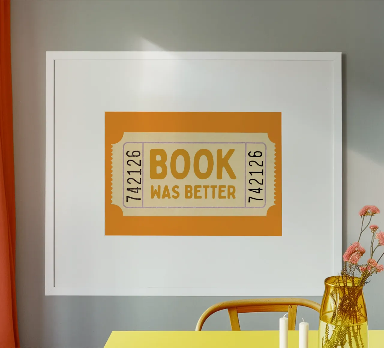 "Poster retro del biglietto "Book Was Better poster da vintagepod