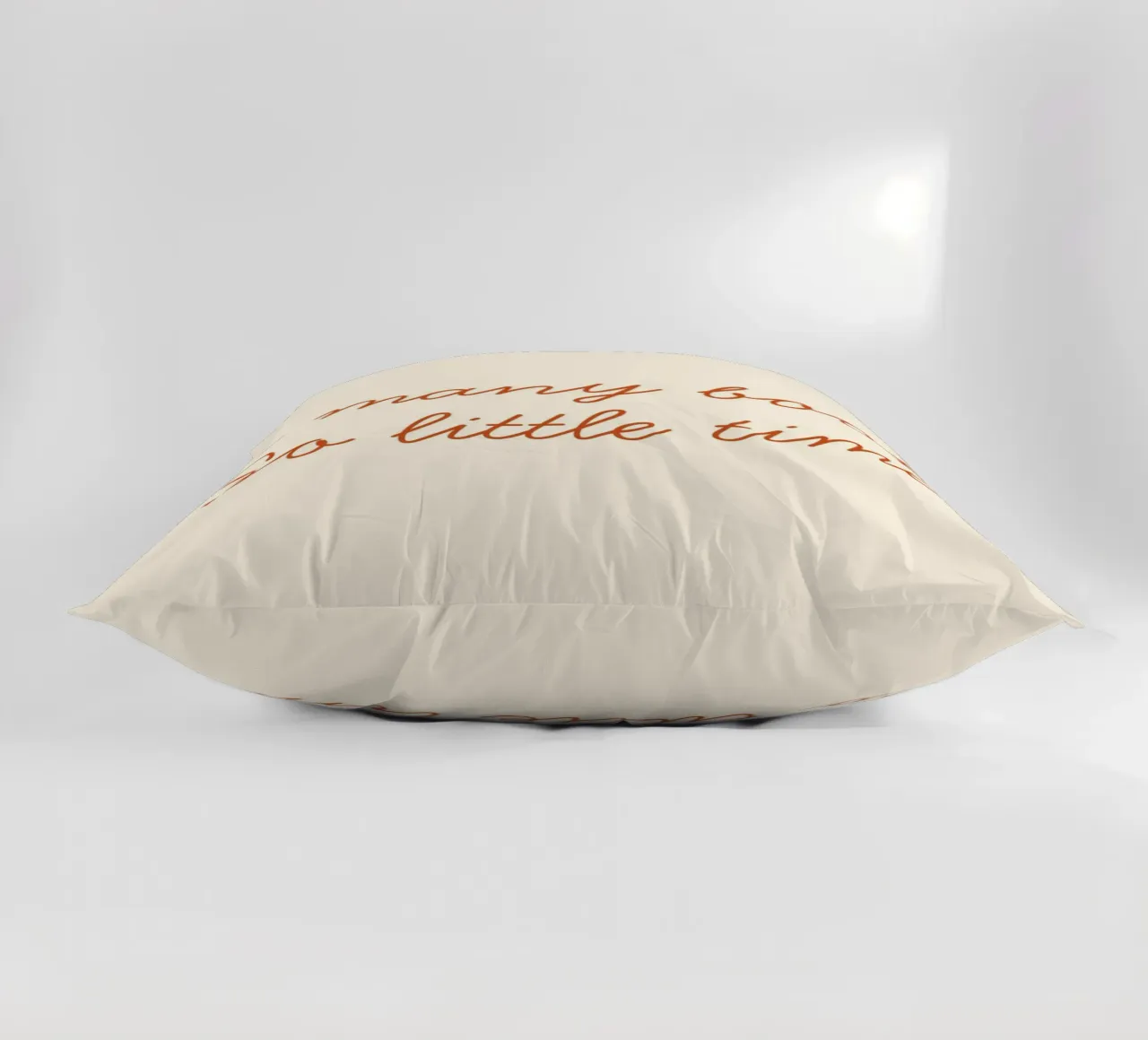 "So Many Books, So Little Time" Script Art Print decorative cushion by vintagepod