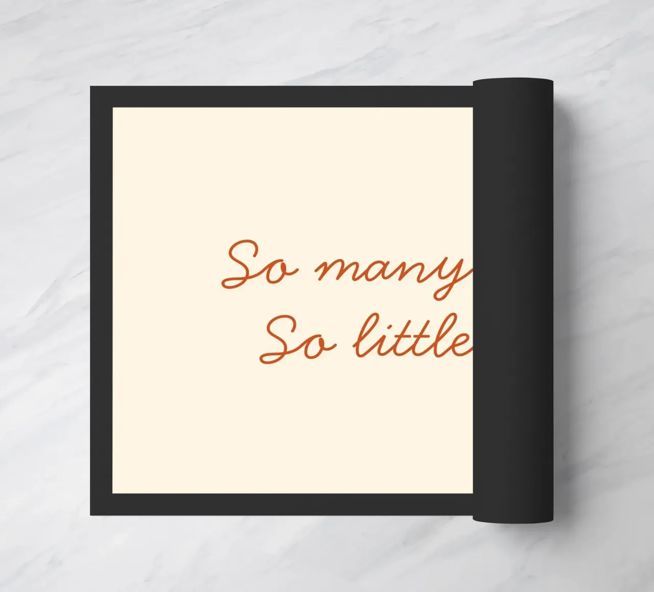 "So Many Books, So Little Time" Script Art Print doormat by vintagepod