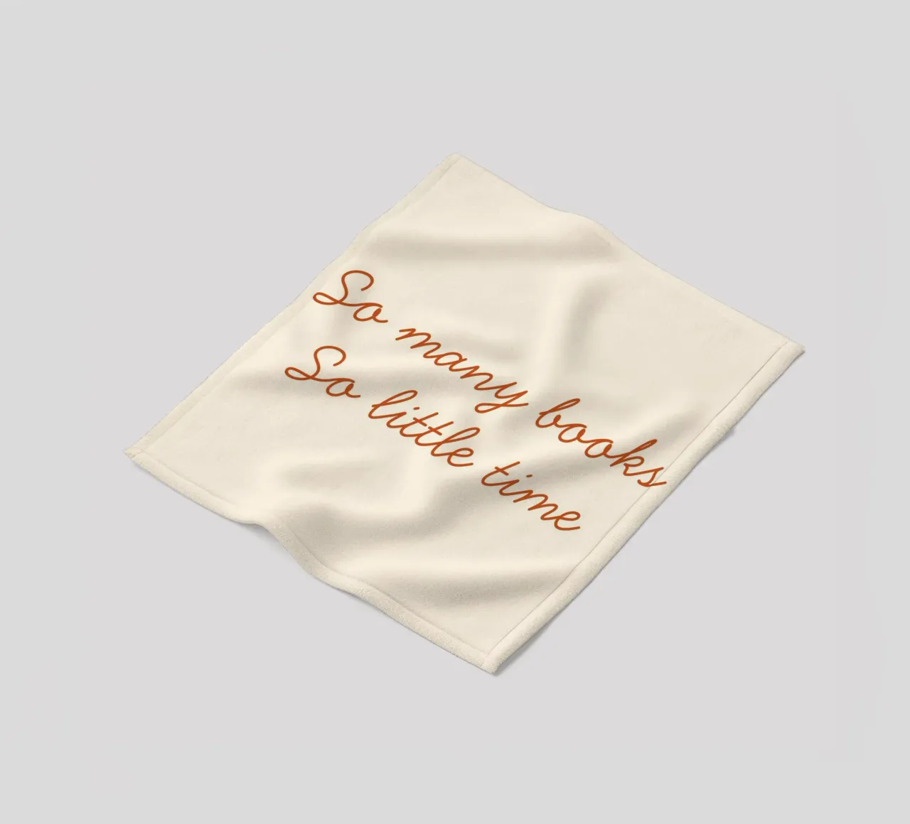 "So Many Books, So Little Time" Script Art Print fleece blanket by vintagepod