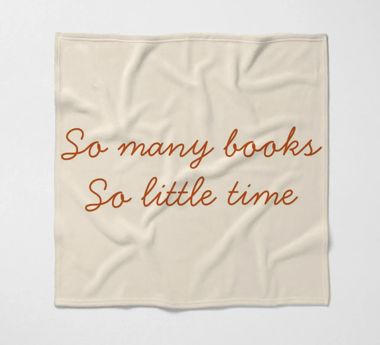 "So Many Books, So Little Time" Script Art Print fleece blanket by vintagepod