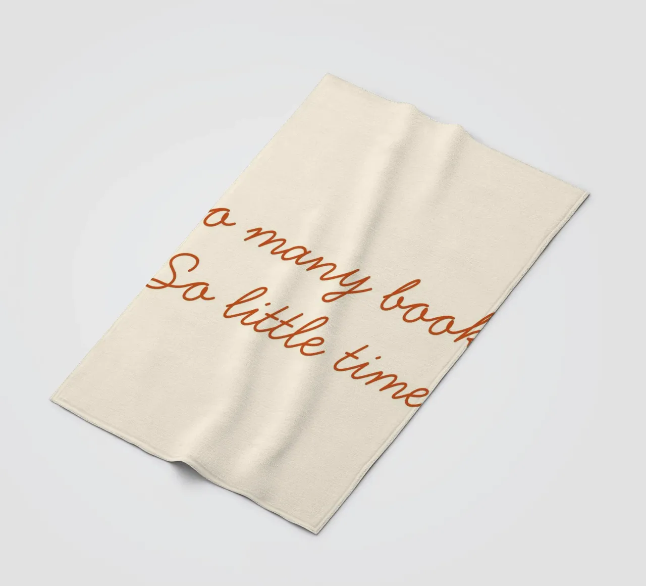 "So Many Books, So Little Time" Script Art Print fleece blanket by vintagepod