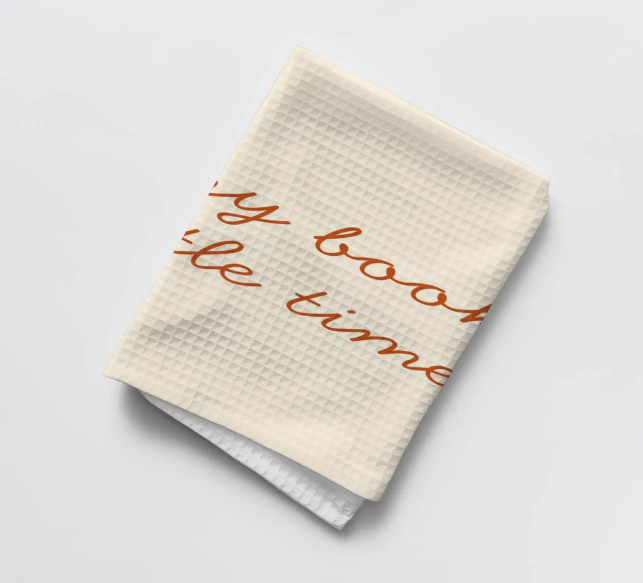 "So Many Books, So Little Time" Script Art Print tea towel by vintagepod